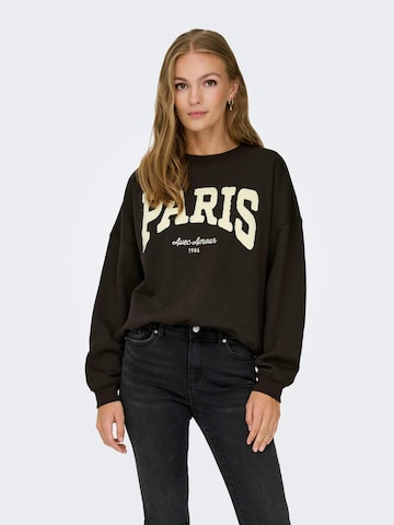 Jaqueline de Yong Sweatshirt 'Mesa' in Brown: front