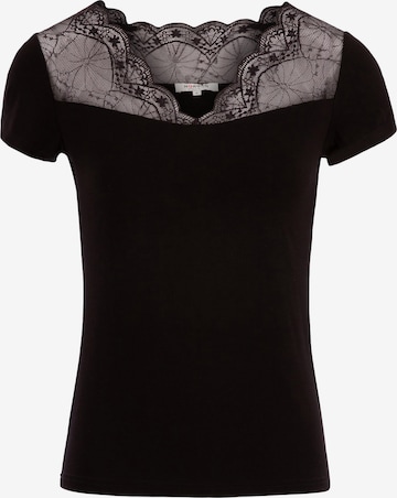 Morgan Тениска 'LARY' в черно: отпред