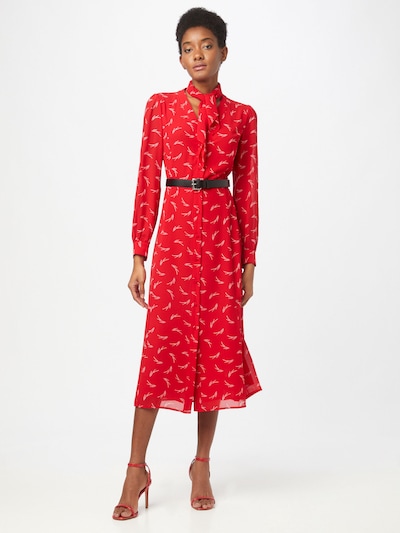 Rochie tip bluză MICHAEL Michael Kors pe roșu deschis / alb, Vizualizare model