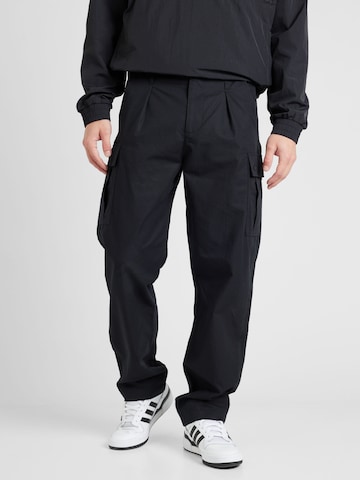 ADIDAS ORIGINALS Loose fit Cargo Pants 'Premium Essentials+' in Black: front