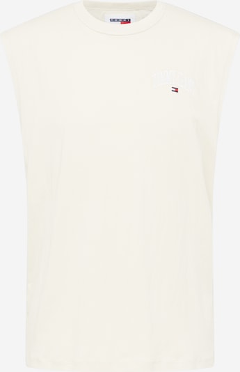 Tommy Jeans T-Krekls 'Varsity', krāsa - ziloņkaula krāsas / jūraszils / sarkans / balts, Preces skats