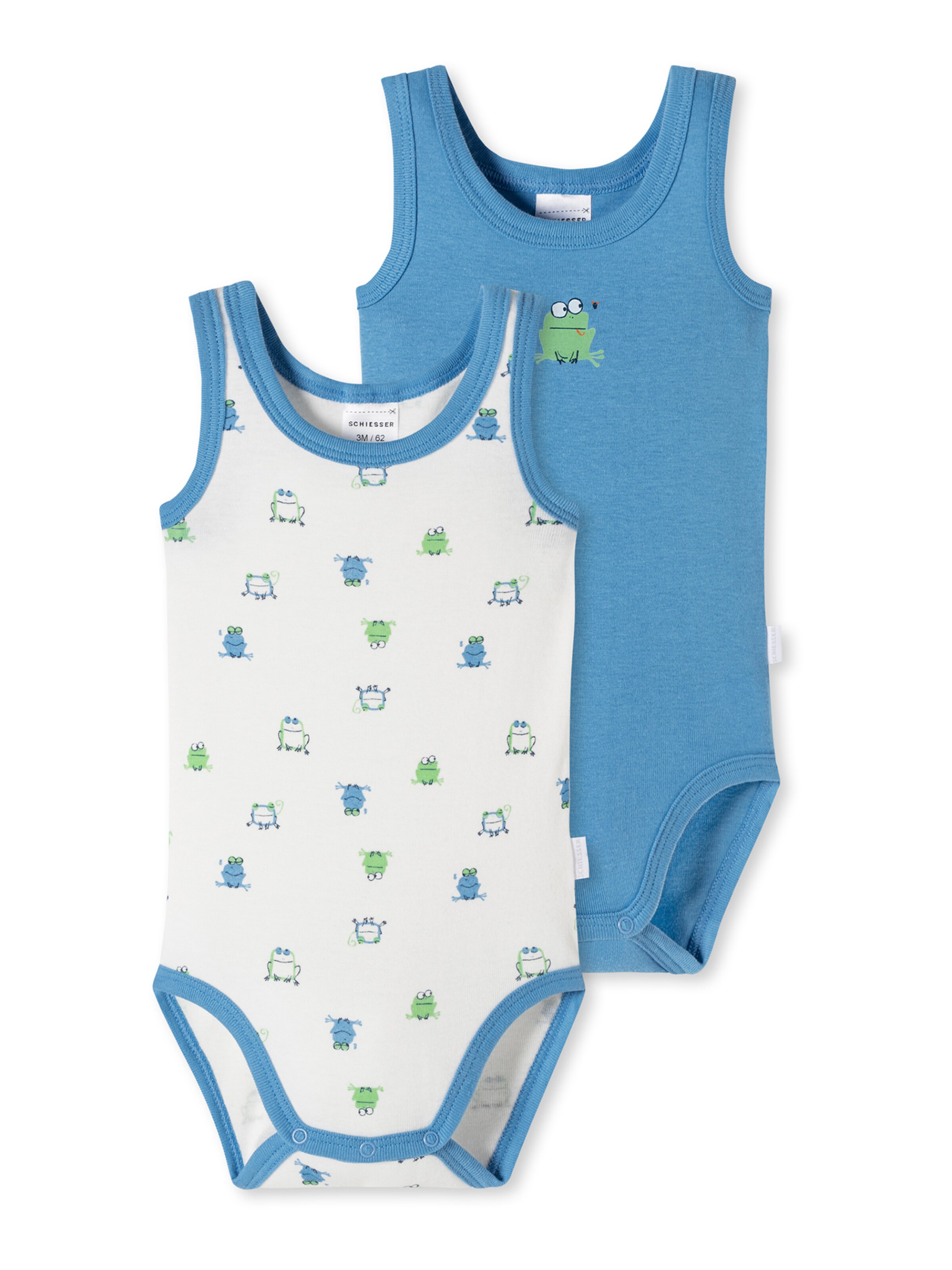 SCHIESSER Romper/bodysuit ' Nature Love ' in Blue: front