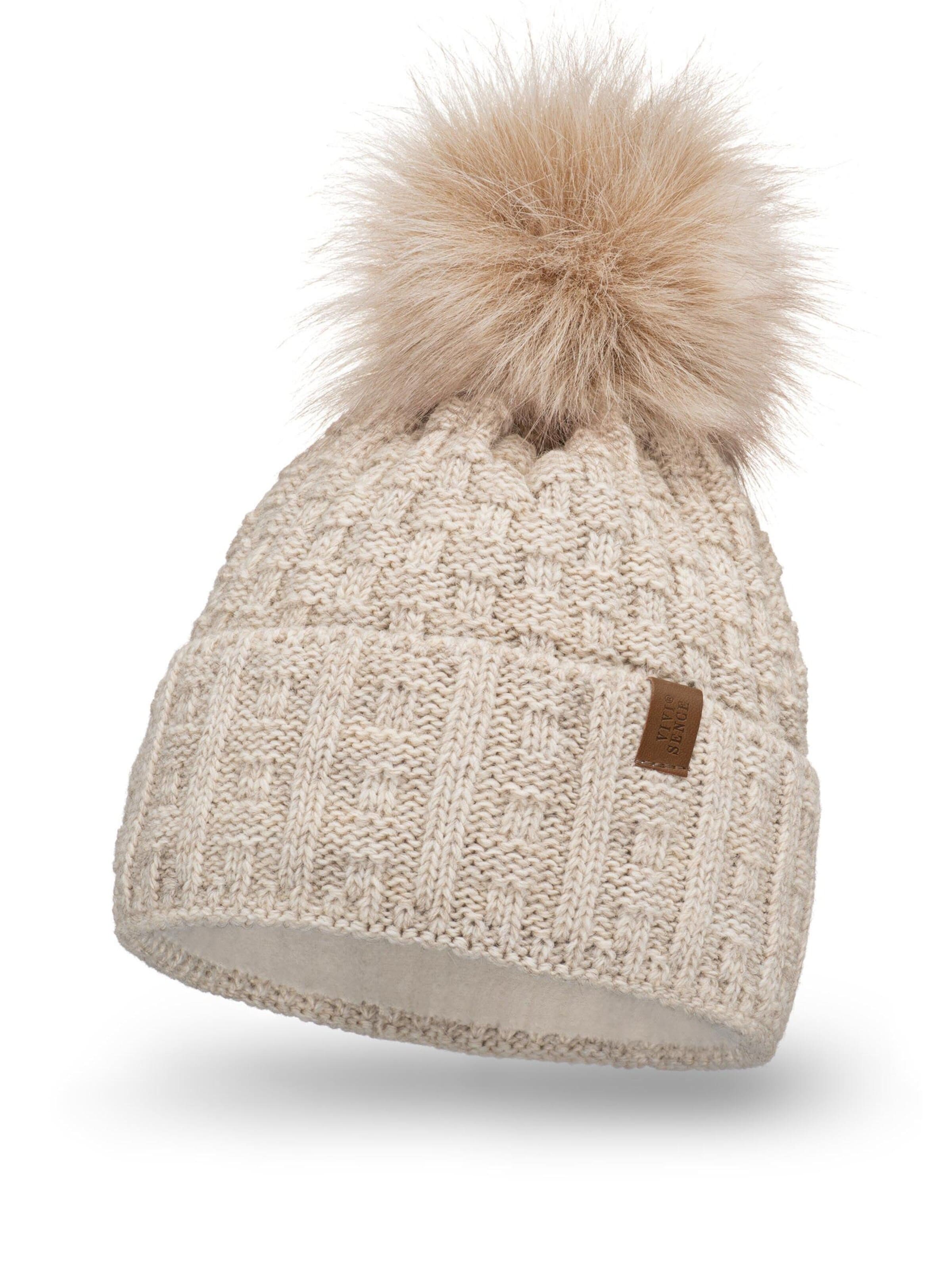 Vivisence Mütze '7015'‌‌ in Beige: Vorderseite