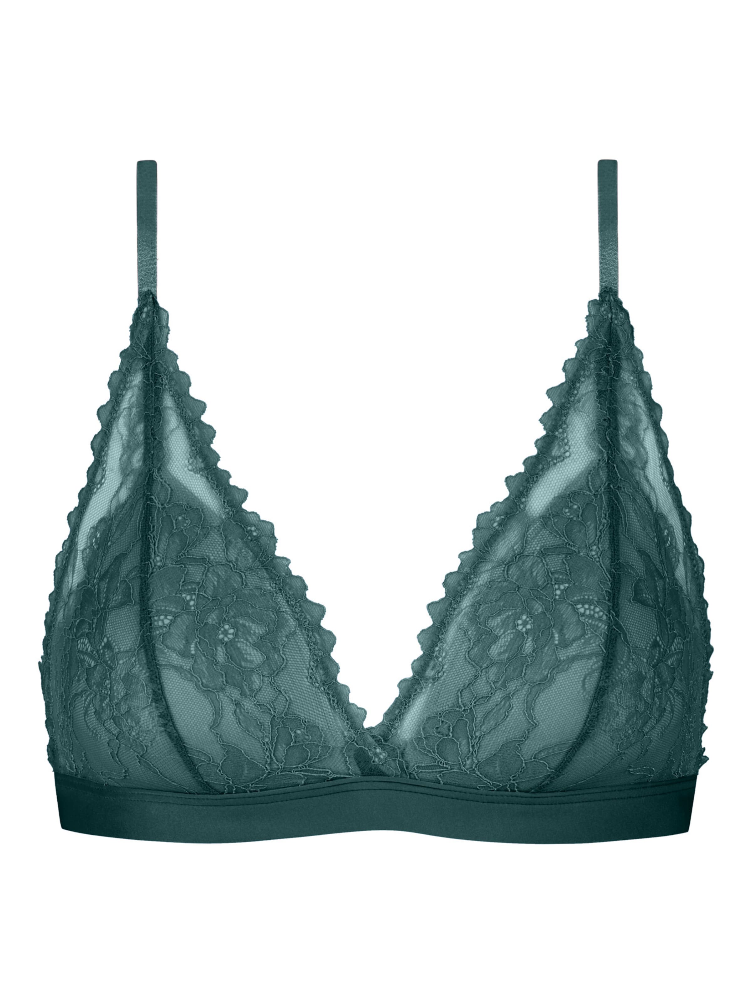 Mey Triangle Bra 'Poetry Style' in Green: front