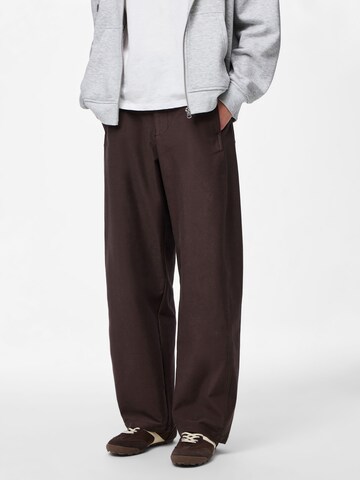 PIECES Tønde Bukser 'PCRikke' i brun: forside