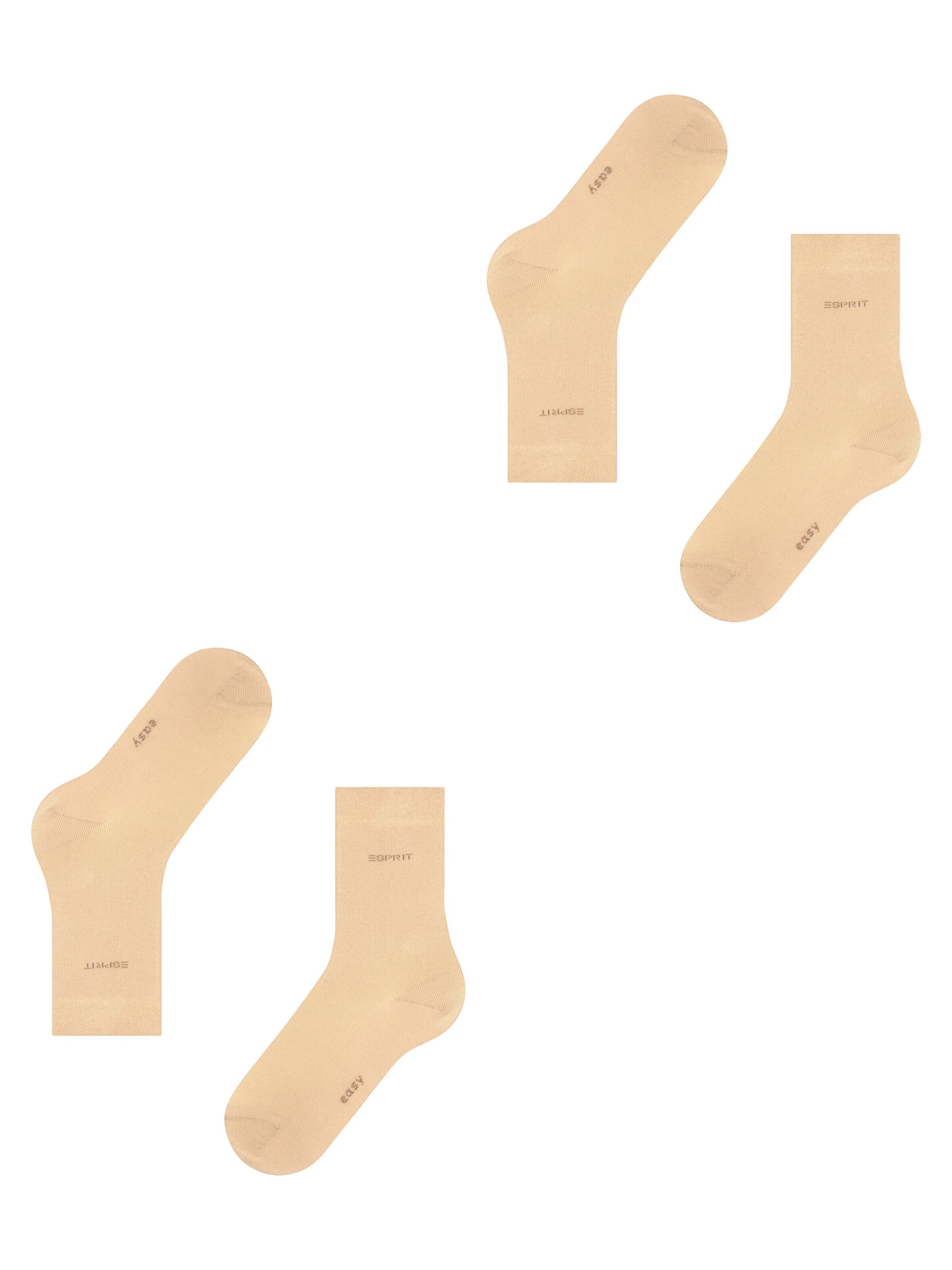 ESPRIT Socks 'Basic Easy 2-Pack' in Beige
