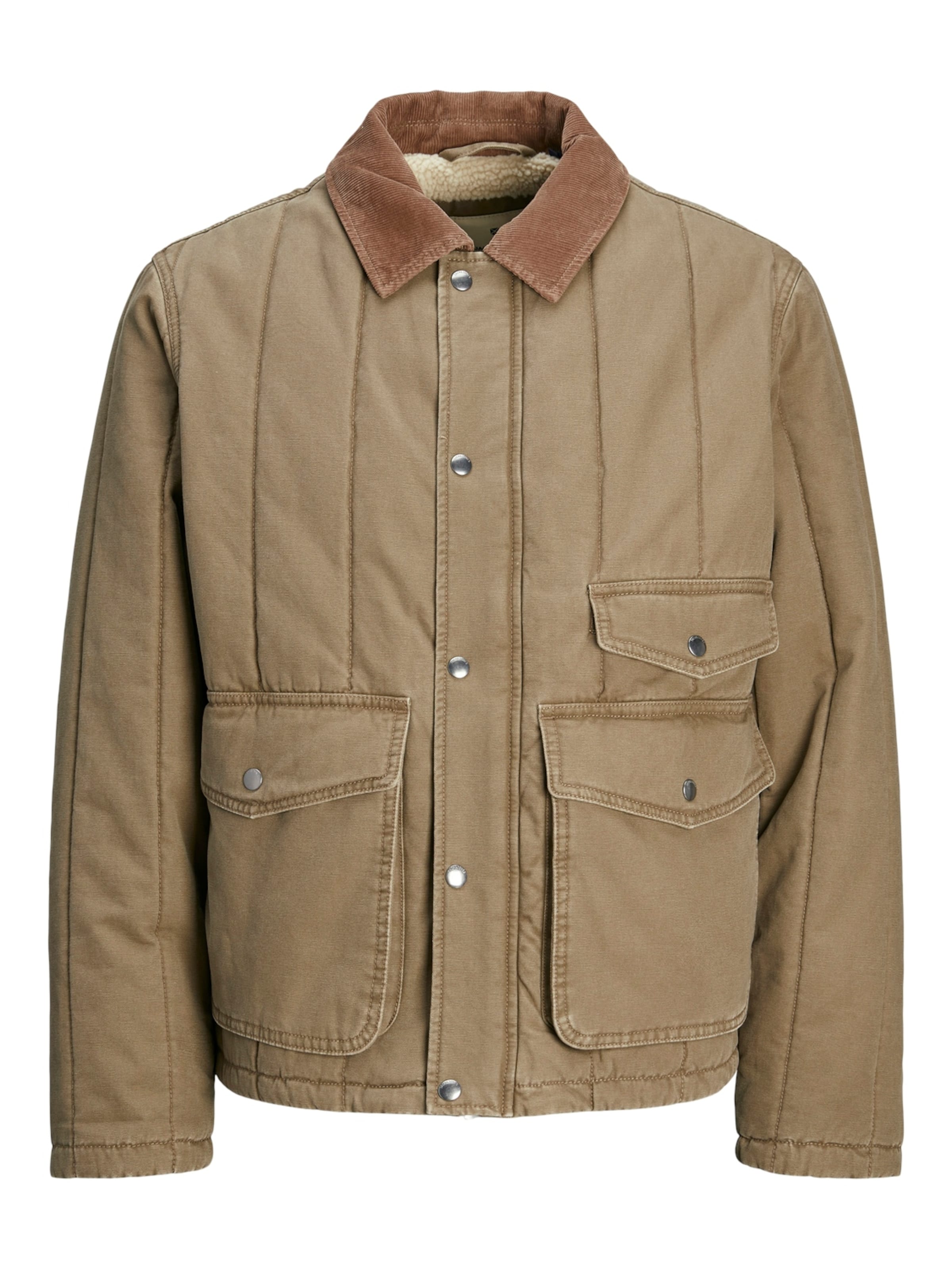 Veste mi-saison 'JPRBLUCOMO' JACK & JONES en marron : devant