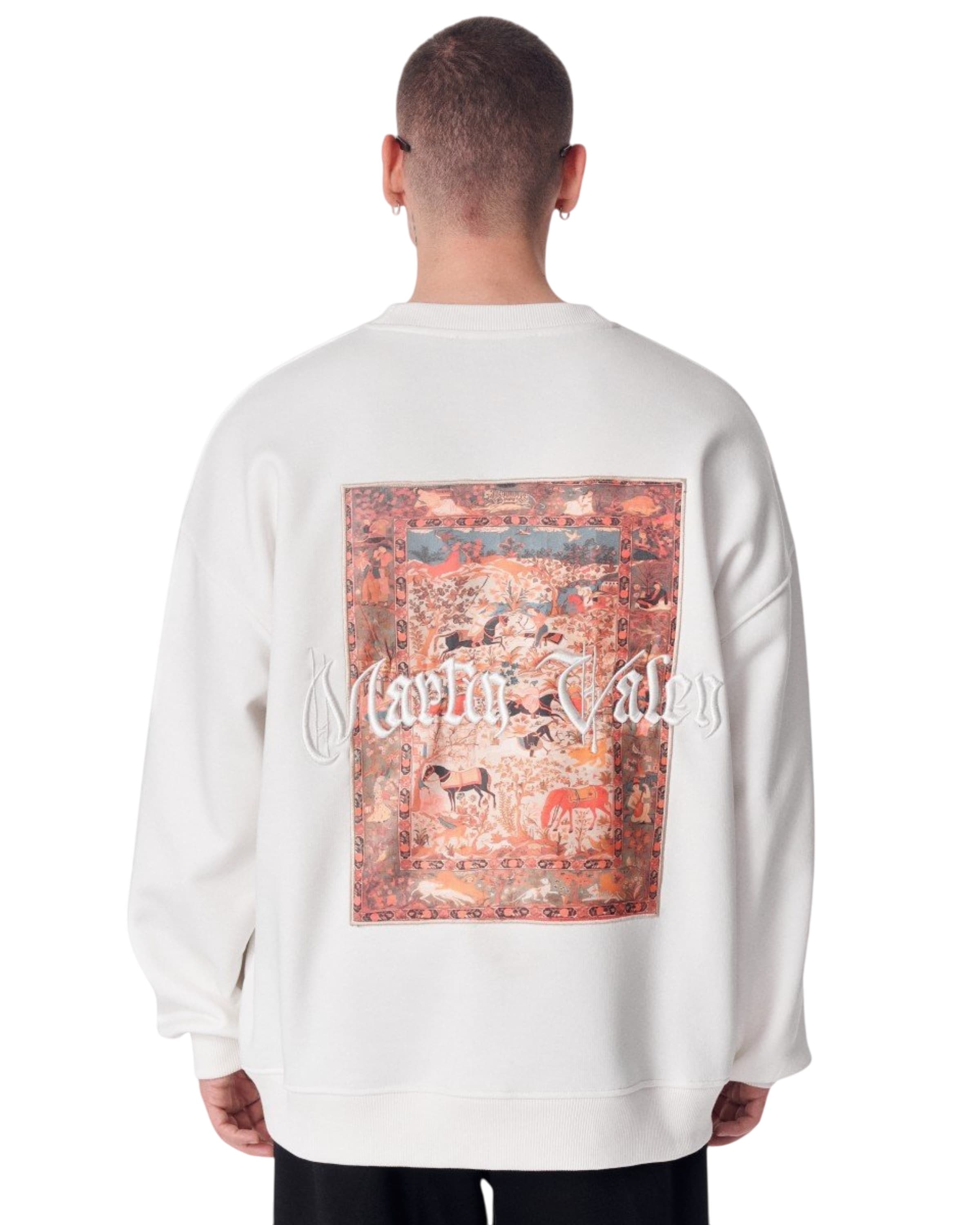 MARTIN VALEN Sweatshirt in Wit: voorkant