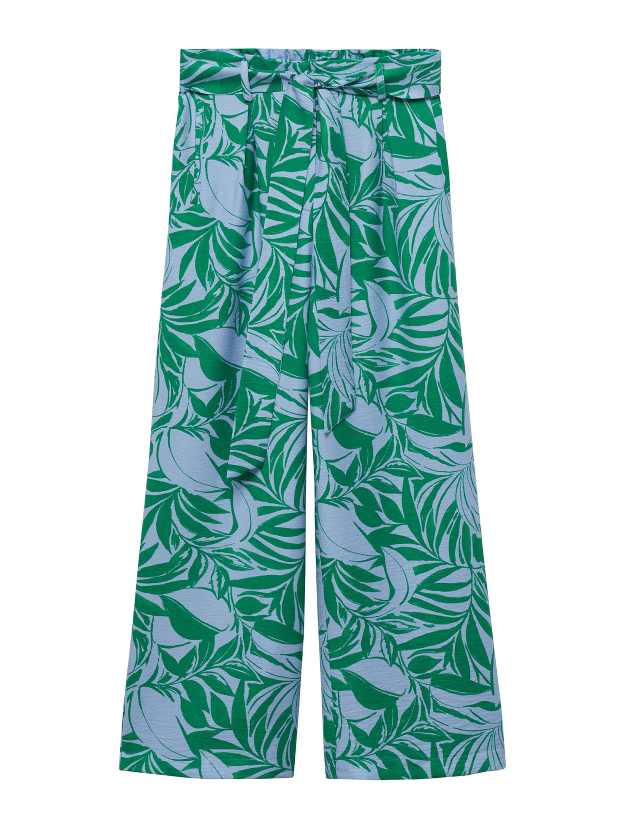 MANGO Ohlapna forma Hlače z naborki 'Twist' | zelena barva: sprednja stran