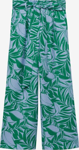 MANGO Широка кройка Панталон с набор 'Twist' в зелено: отпред