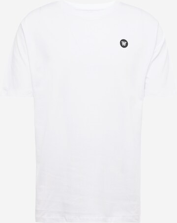 WOOD WOOD T-shirt 'Ace' i vit: framsida