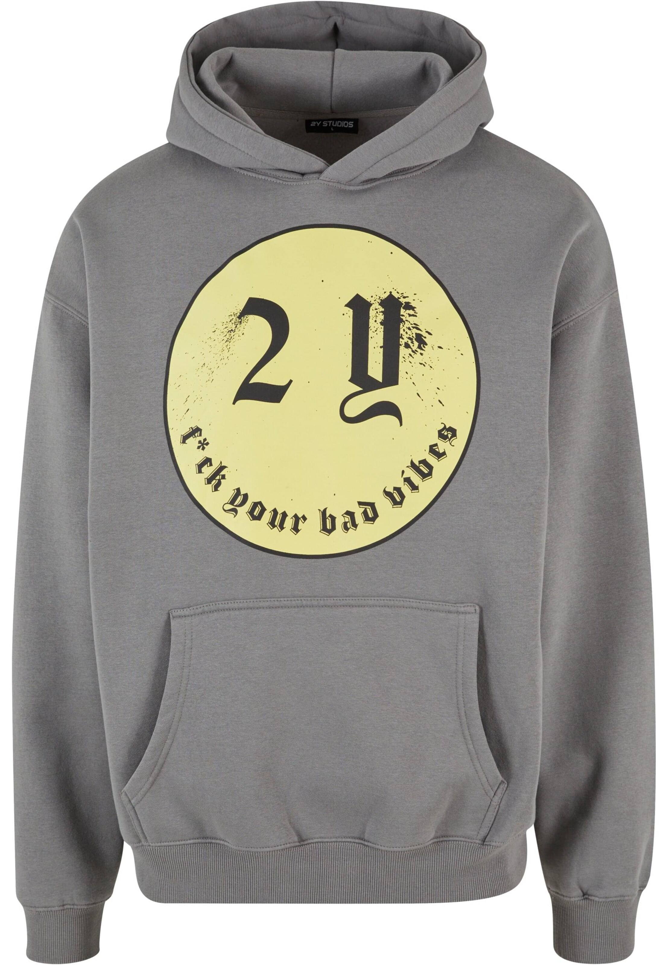 2Y Studios Sweatshirt 'Smiley' in Grau