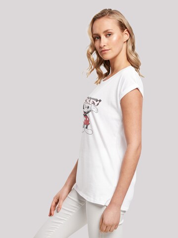 F4NT4STIC Shirt 'Mickey Mouse Presents' in Wit