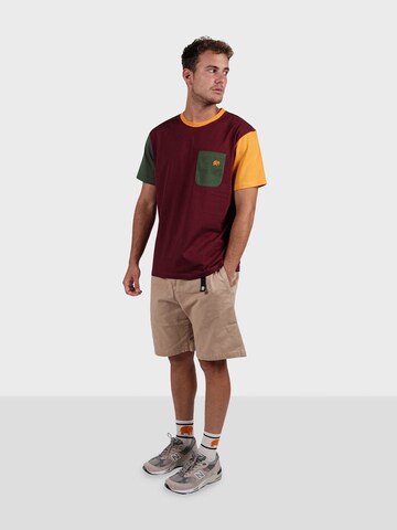 Trendsplant Regular Fit Paita ' ORGANIC POCKET COLOR BLOCK ' värissä punainen