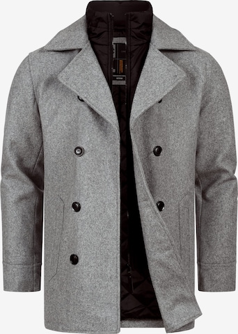 INDICODE JEANS Between-Seasons Coat 'Lunil' in Grey: front