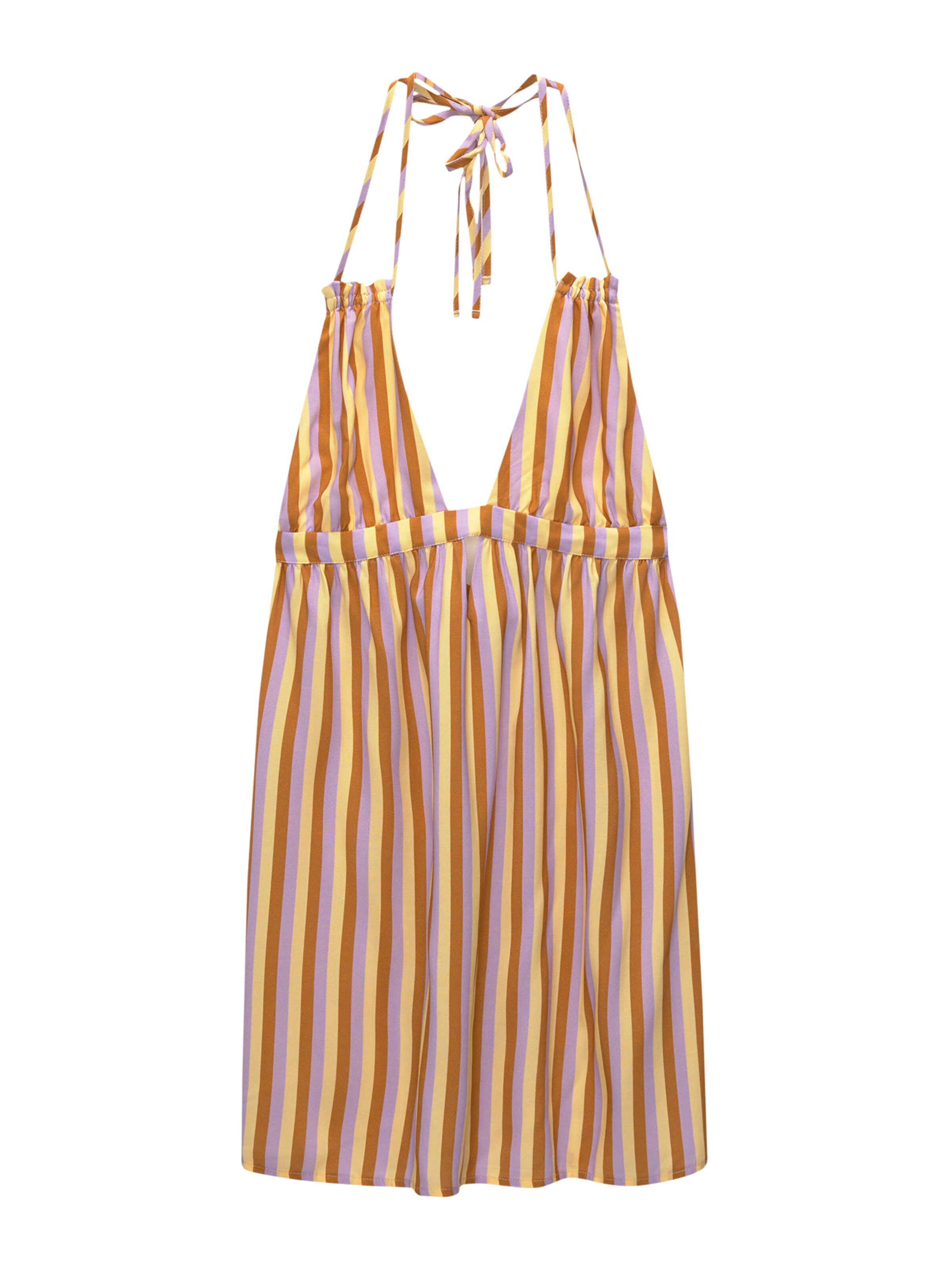 Pull&Bear Letné šaty - Hnedá: predná strana