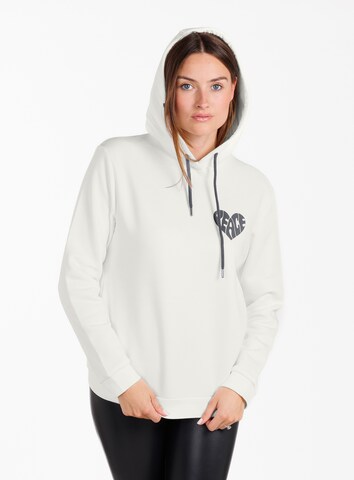 Key Largo Sweatshirt ' PEACE ' i beige: framsida