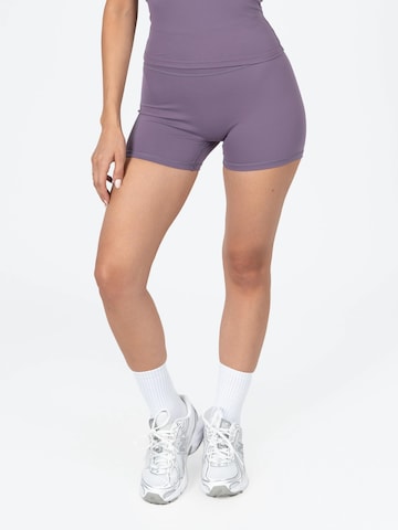 dayr Skinny Leggings 'Essential Shorts' in Purple: front