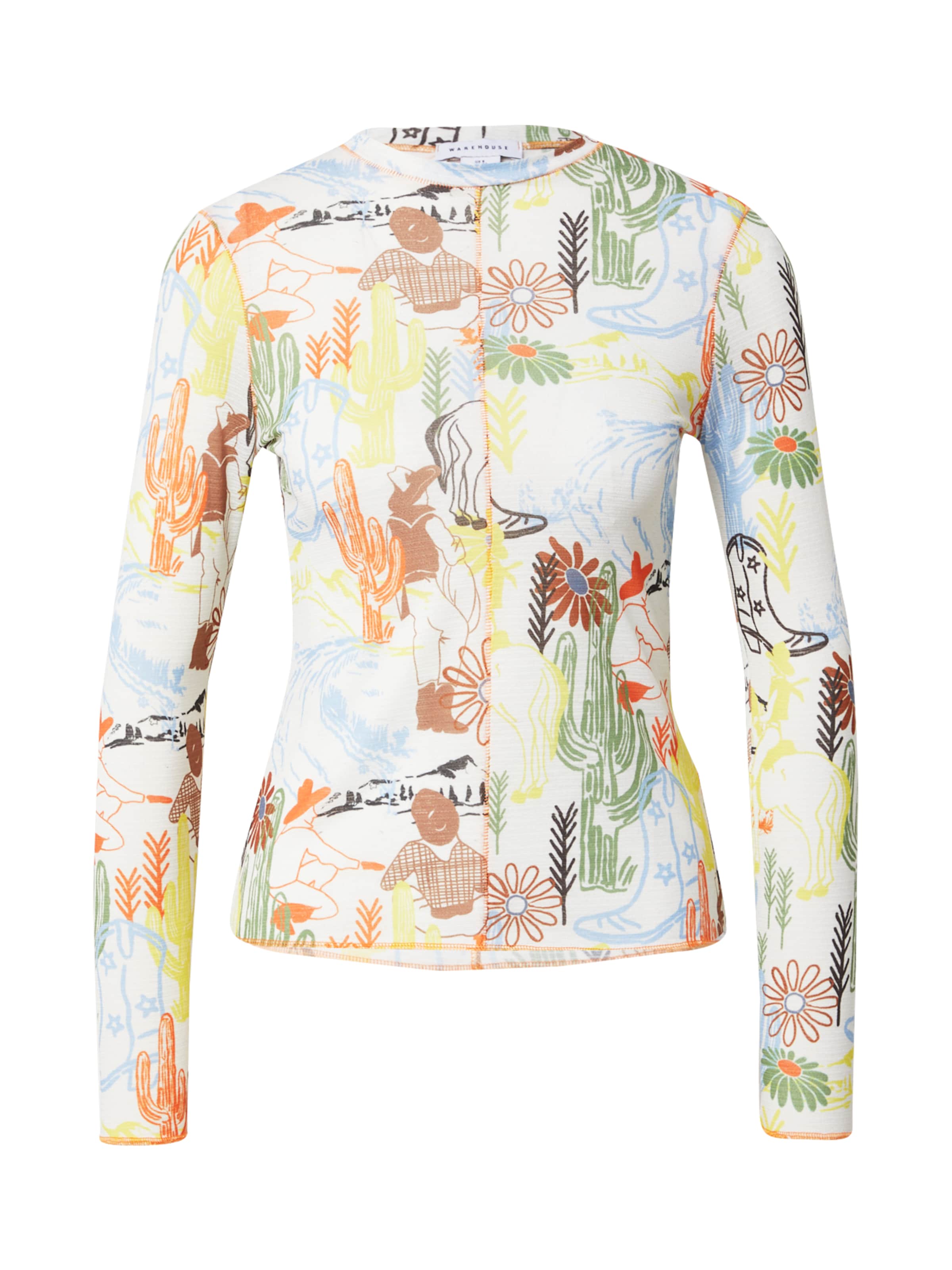 Warehouse Tričko 'Kara' - Biela: predná strana