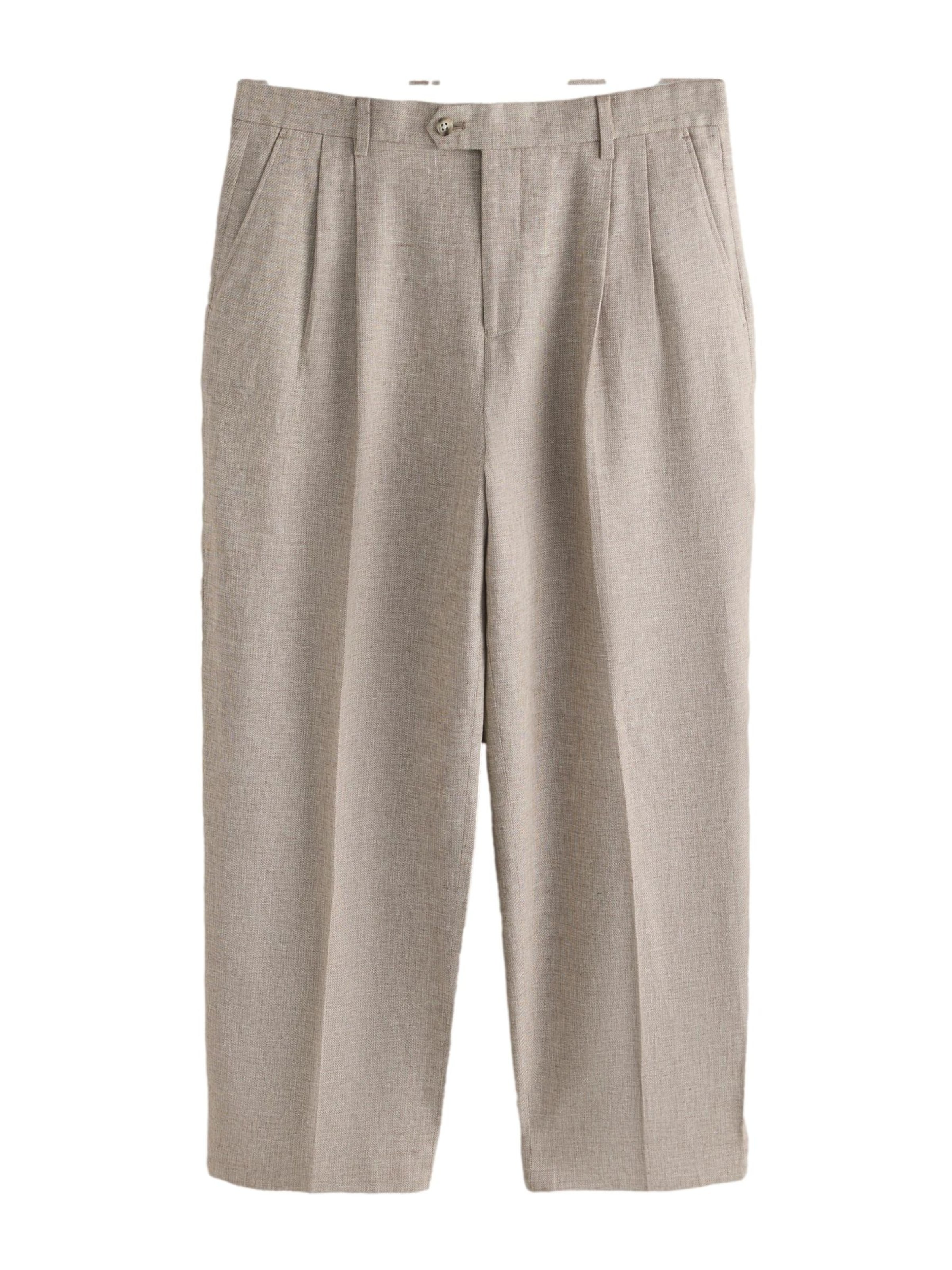 Next Pantalon à pince en beige, Vue avec produit