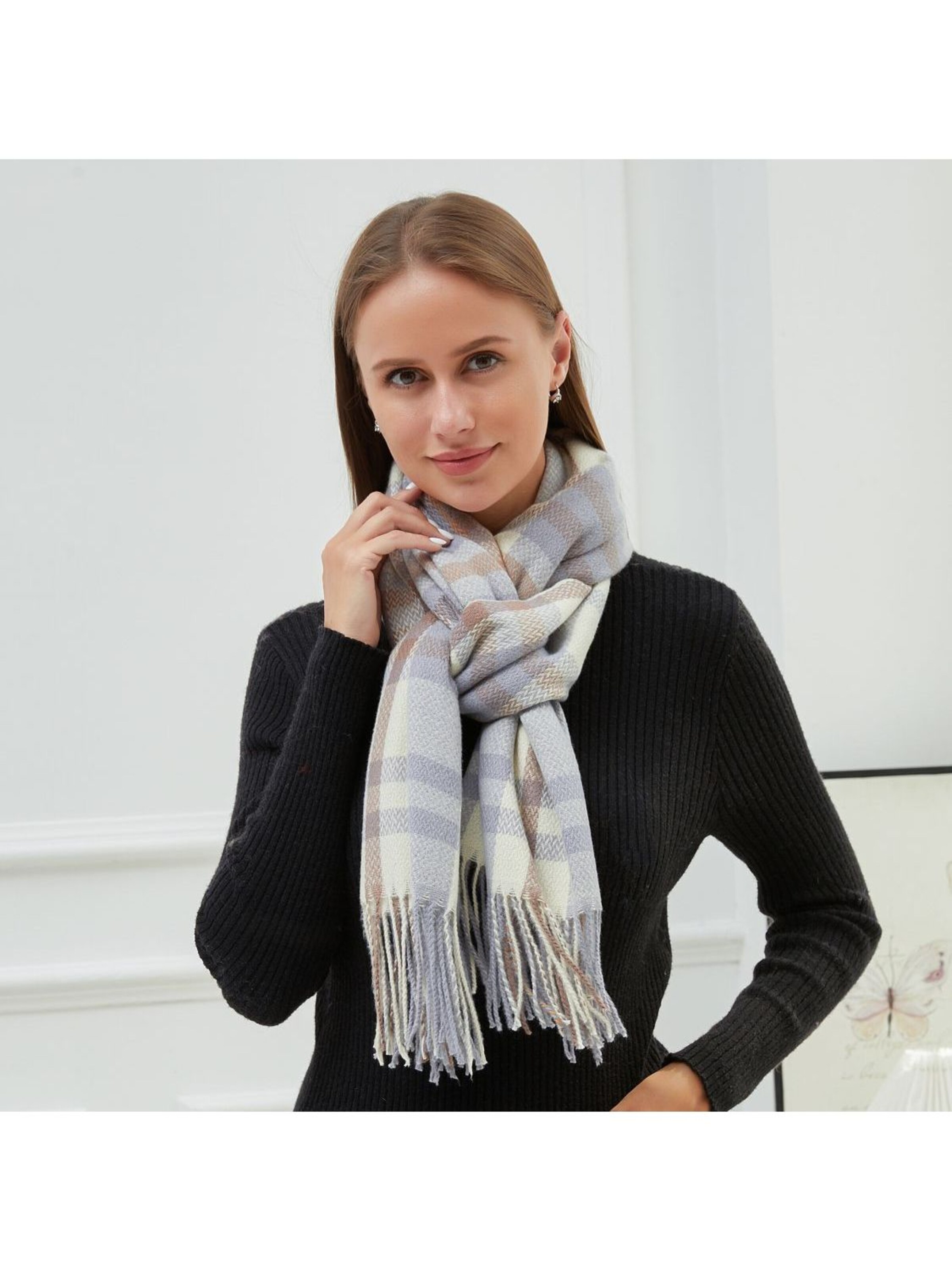 alberto cabale Schal 'VALENTINA' in Blau