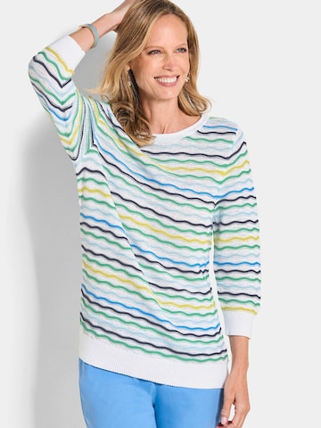 Goldner Pullover in Weiß: Vorderseite