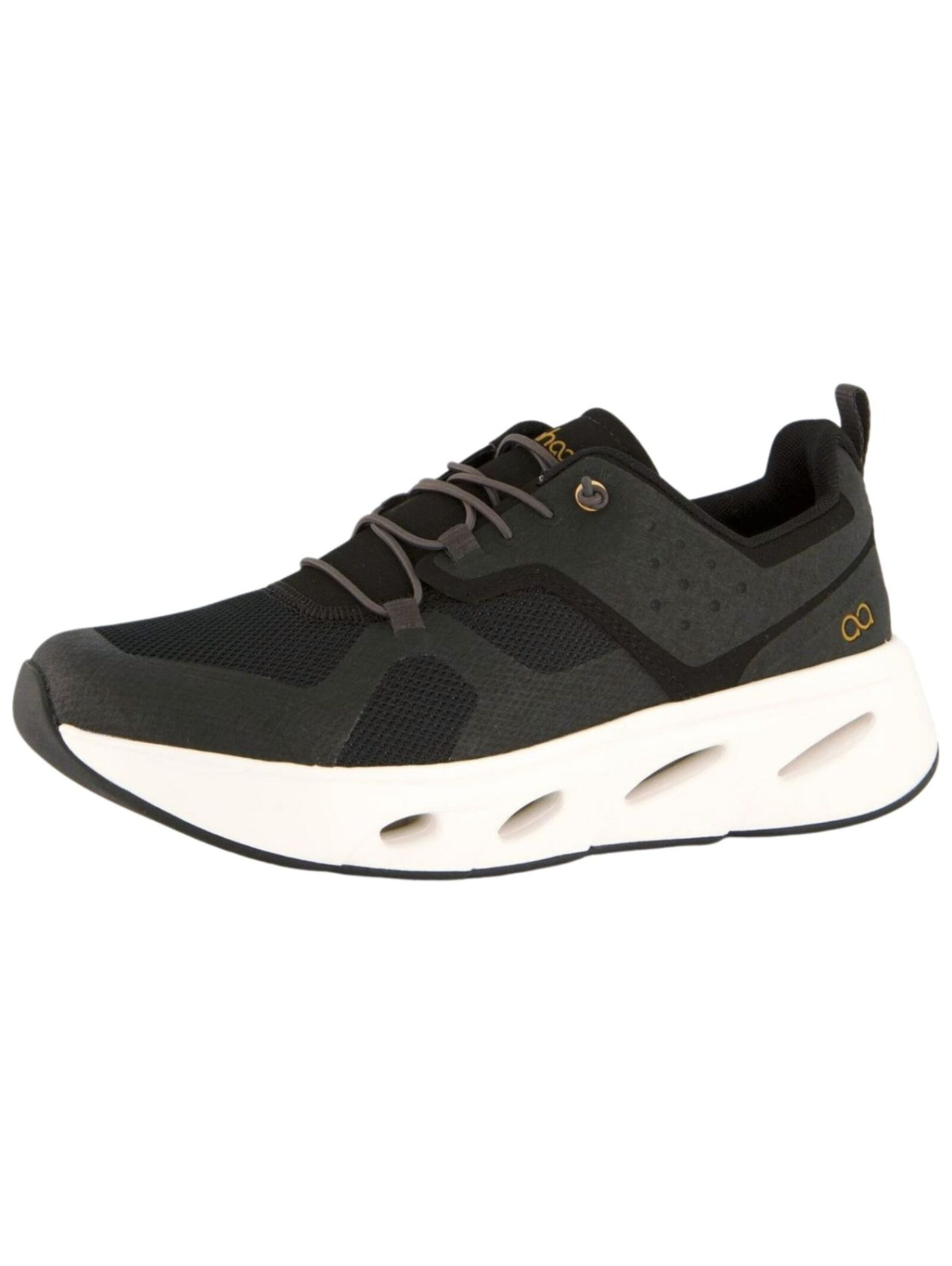 Tenhaag Platform trainers in Black: front