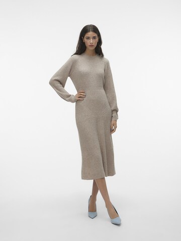 VERO MODA Gebreide jurk 'ANGALINA' in Bruin