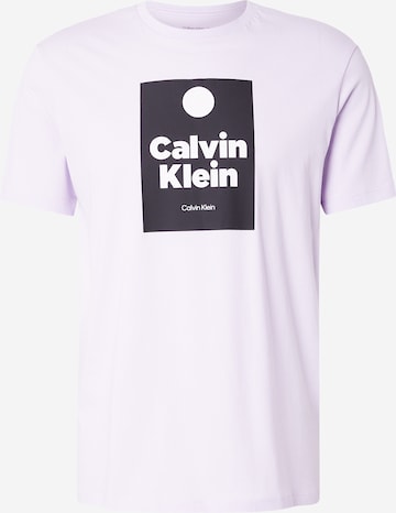purpurinė Calvin Klein Jeans Marškinėliai: priekis