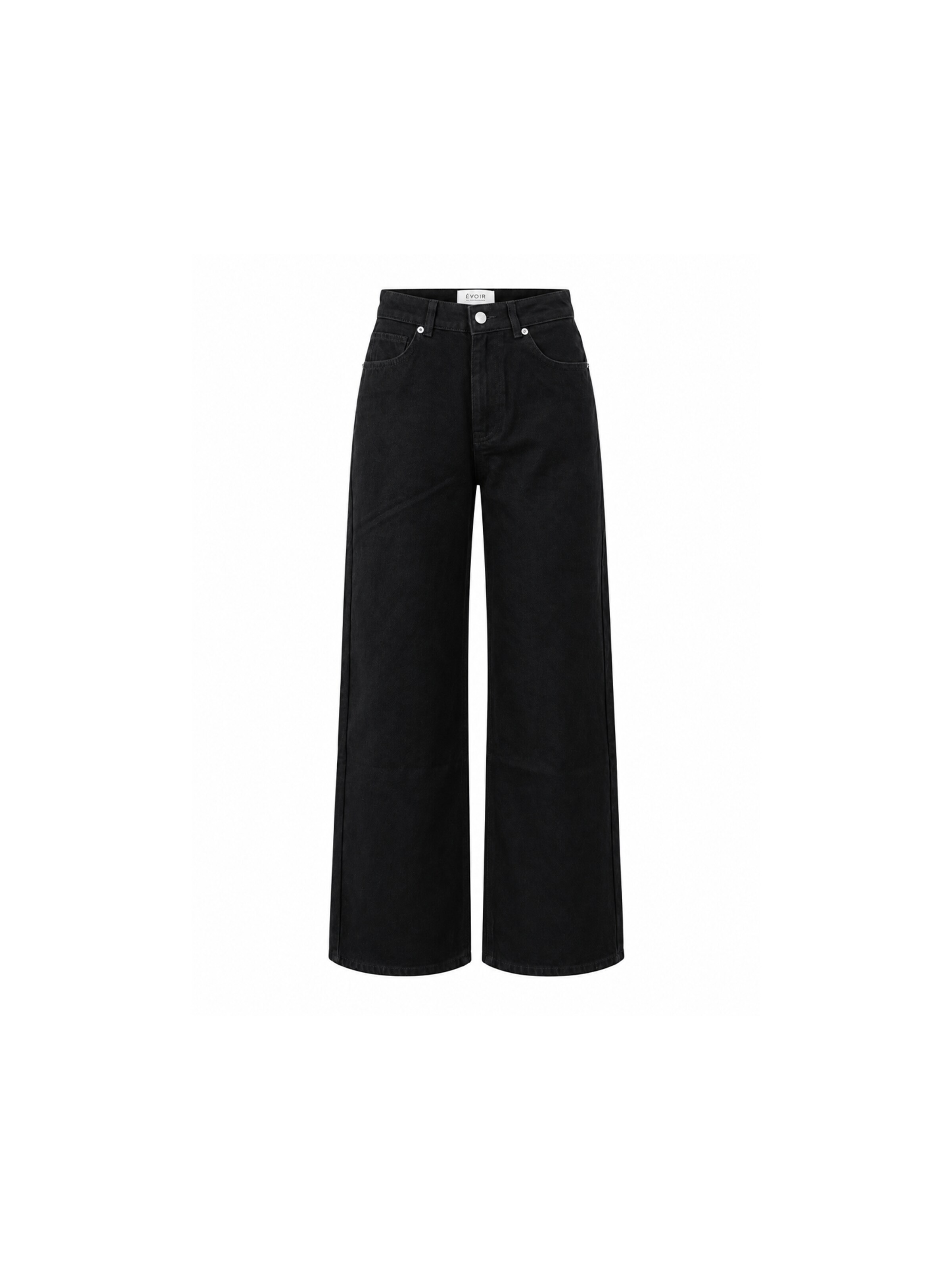 Wide Leg Jean ÉVOIR by Alena Gerber en noir : devant