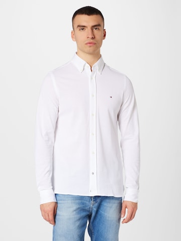 Coupe slim Chemise TOMMY HILFIGER en blanc : devant