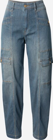 Summum Regular Cargojeans in Blauw: voorkant