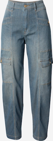 Summum Regular Cargo Jeans in Blue: front