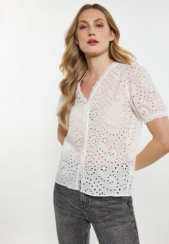 DreiMaster Vintage Bluse in Weiß