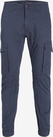 JACK & JONES Tapered Cargo Pants 'Paul' in Blue: front