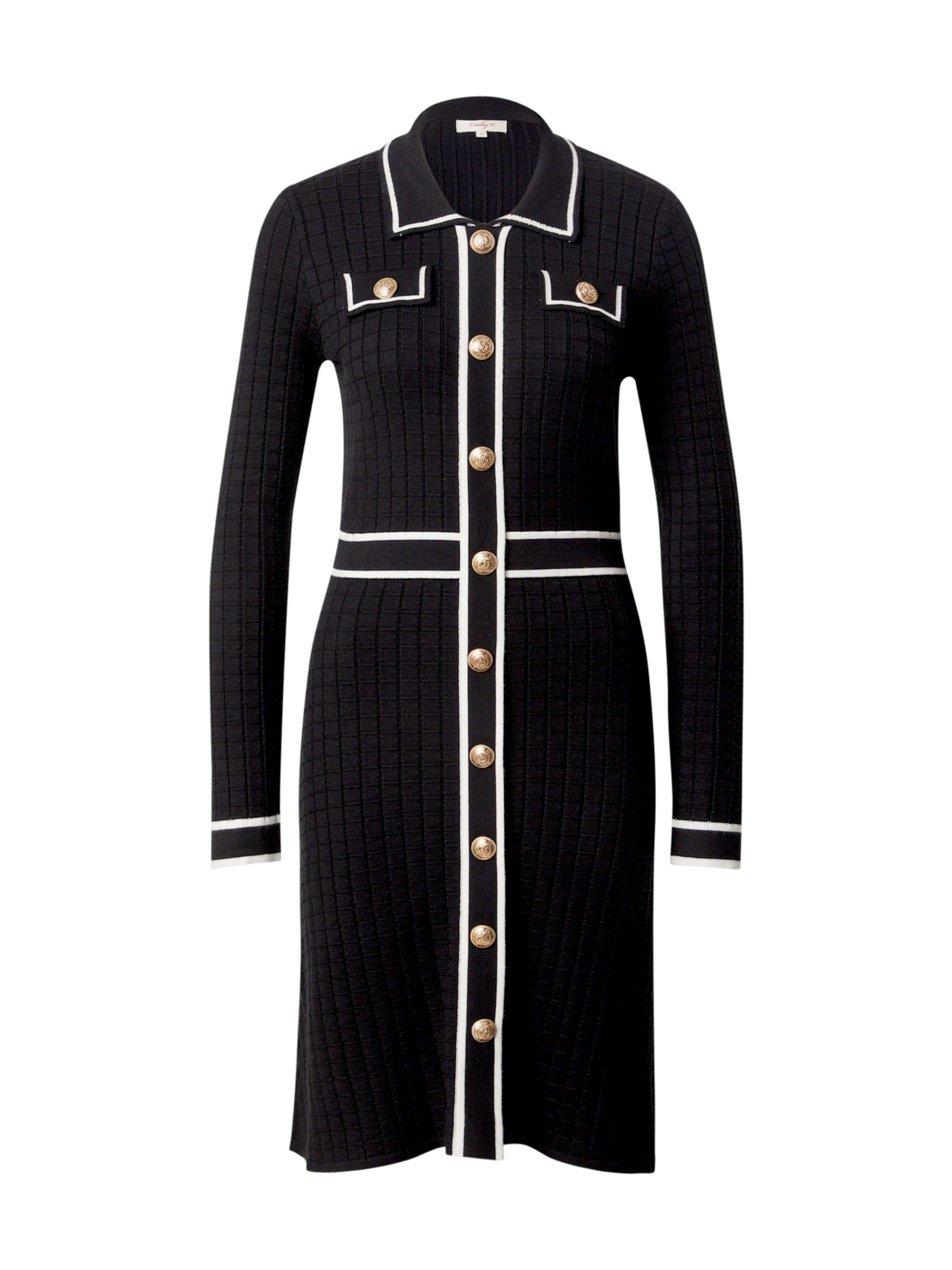 Rochie tricotat 'CARLINE' de la Derhy pe negru: față