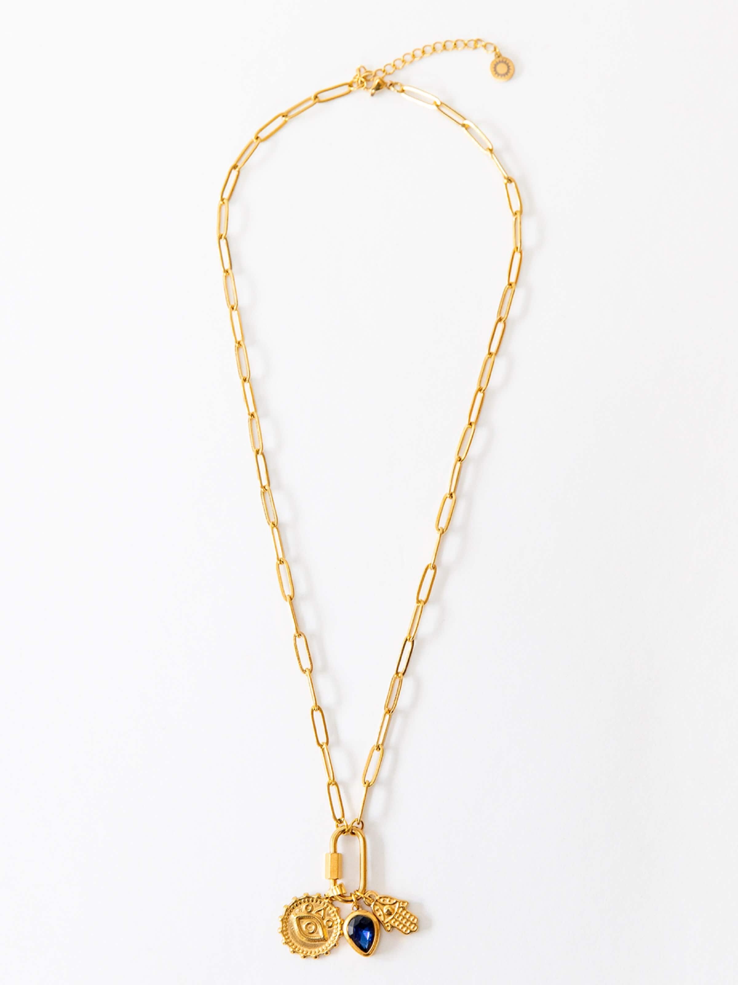 Divasya Kette 'Hamsa - Golden Protection'‌‌‌‌‌‌‌ in Gold: Vorderseite