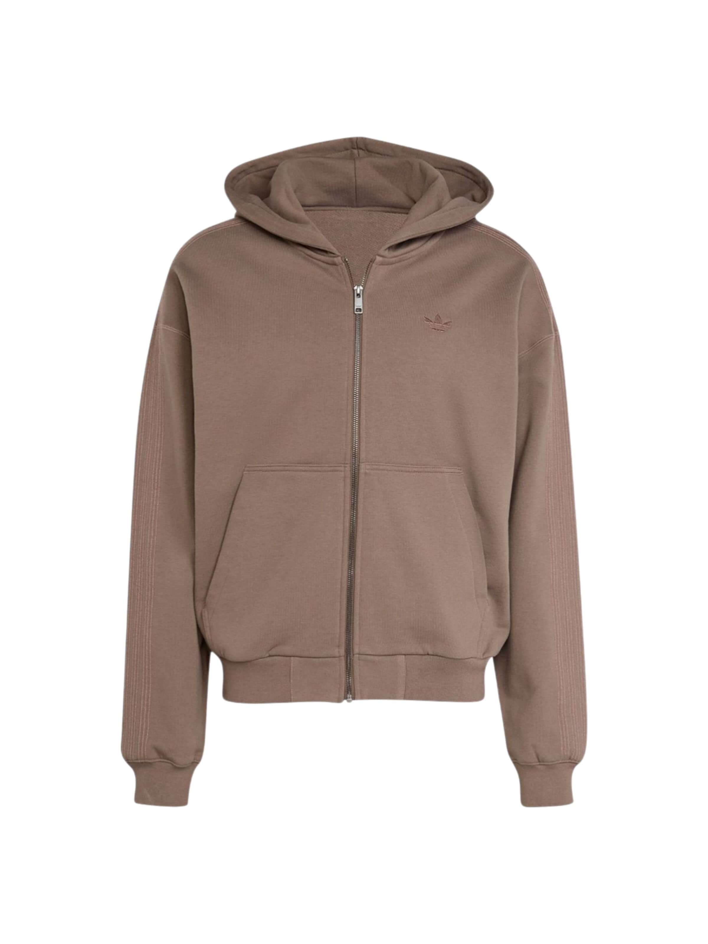Veste de survêtement ADIDAS ORIGINALS en marron : devant