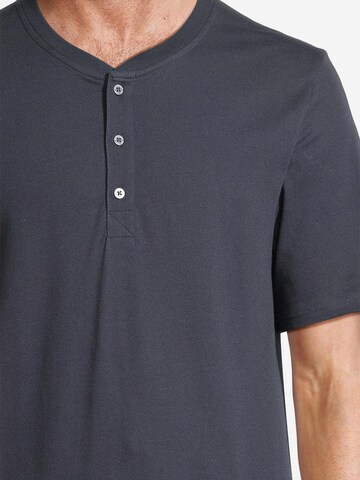 SCHIESSER Pyjama kurz 'Night & Home' in Blau