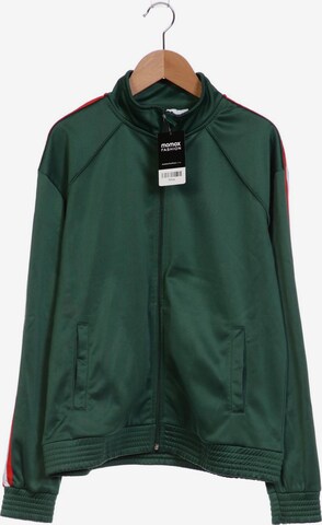 NA-KD Sweatshirt & Zip-Up Hoodie in L in Green: front