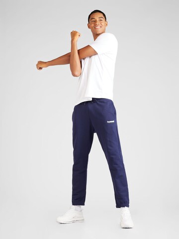 Hummel Tapered Broek 'Nate' in Blauw