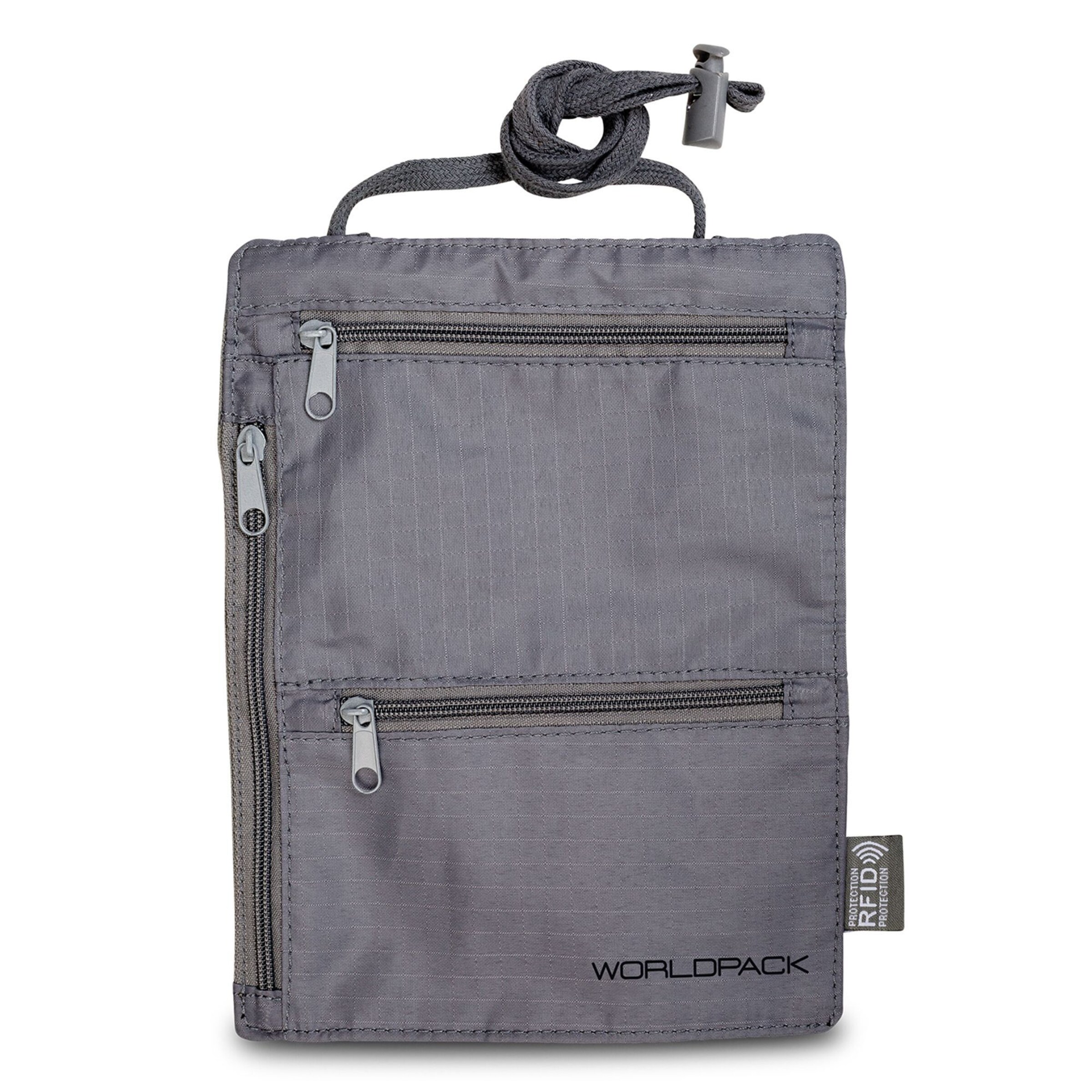 Worldpack Umhängetasche in Grau: Vorderseite