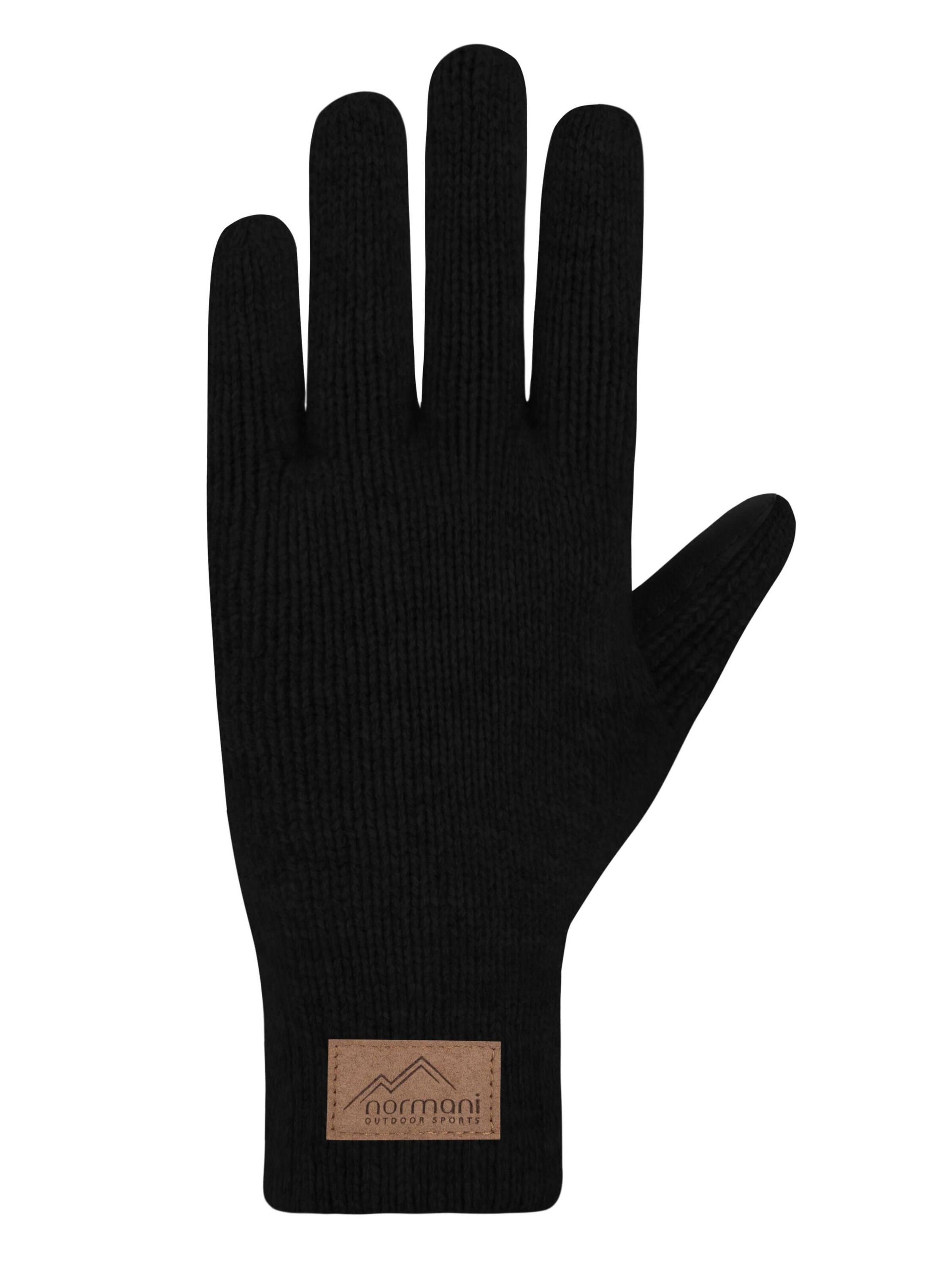 normani Fingerhandschuhe 'Leanyer' in Schwarz