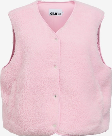 Gilet OBJECT en rose : devant