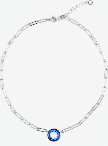 Sergio Engel Ketting 'Cosmic Kette 04 Elegante Edelstahlkette mit Cosmic-Kristall-Anhänger' in Blauw: voorkant