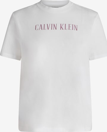 balts Calvin Klein Jeans T-Krekls 'CLASSIC VARSITY': no priekšpuses