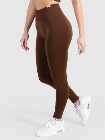 Smilodox Skinny Workout Pants 'Amaze Pro' in Brown