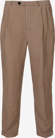 AllSaints Loose fit Pleat-Front Pants 'ENVIRA' in Brown: front