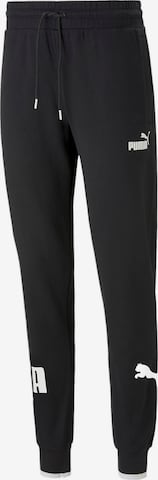 PUMA Tapered Sports trousers in Black: front