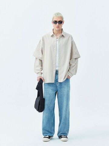VAMOS CLO Comfort fit Overhemd 'Seabrook' in Beige